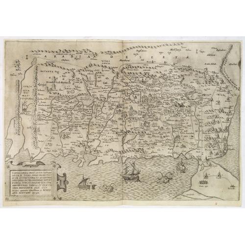 Old map image download for Terrae Israel omnis ante Canaan dictae in tribus undecim ... A. Bened. Aria Montano descripta.