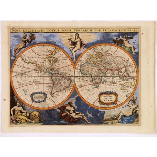 Old map image download for Nova Delineatio Totius Orbis Terrarum Per Petrum Vander Aa.