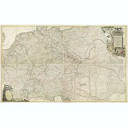 Deutschlands Postkarte begraenzt von Oesterreich, Preussen, Frankreich, Holland, Italien und der Schweiz. . .