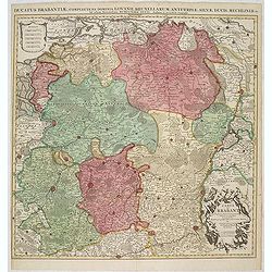 Ducatus Brabantiae, complrctens dominia Lovanii, Bruxellarum, Antverpia. . . / Carte du Brabant. . .