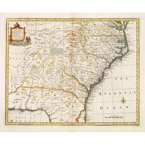 Old map image download for A new & accurate map of.. North & South Carolina, Georgia &c. c. Drawn from late Surveys and regulated by Astron.