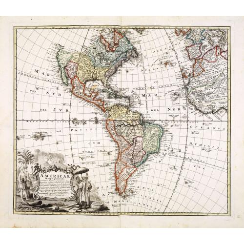 Old map image download for Americae Mappa generalis Secundum legimitas projectionis Stereiographiae regulas. . . MDCCXXXXVI