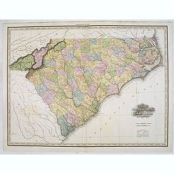 Image download for Map of North & South Carolina by H.S. Tanner.