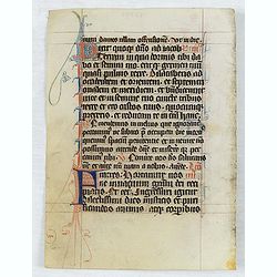 Manuscript leaf from a very early [around 1300] Breviary.