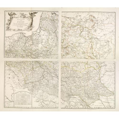 Old map image download for Generalkarte von Polen, Litauen, und den angraenzenden Laendern. . . (4 sheet map)