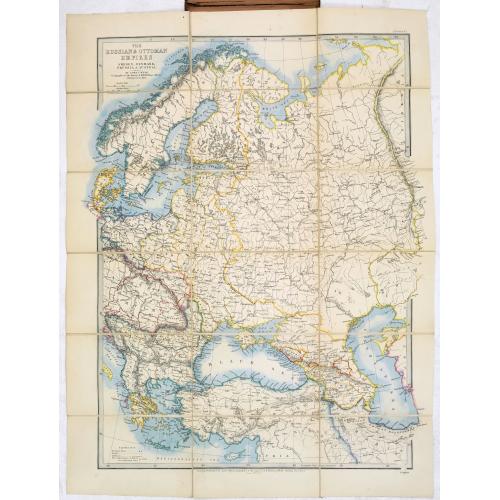 Old map image download for The Russian & Ottoman Empires, Sweden, Denmark, Prussia & Austria.