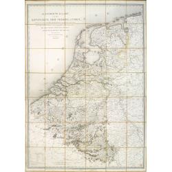 Image download for Algemeene kaart van het Koningryk der Nederlanden, zynde, voor zoo verre de schaal zulks gedoogt, eene itineraire van dezen Staat uit de laatste naauwkeurige driehoeks metingen en de beste topographische stukken zamengesteld. . .