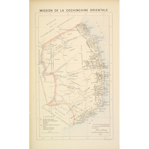 Old map image download for Mission de Cochinchine orientale.