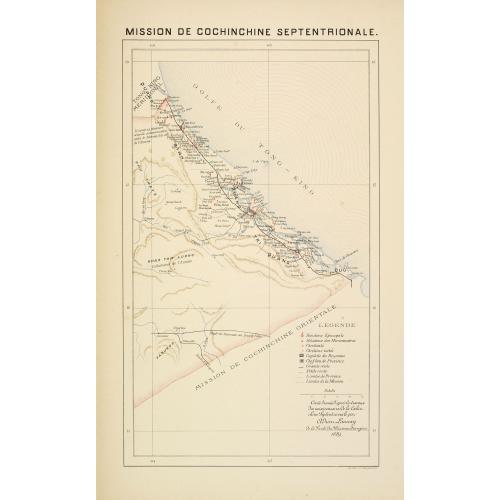 Old map image download for Mission de Cochinchine septentrionale.