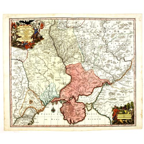 Old map image download for Theatrum belli Russorum Victoriis illustratum sive Nova et accurata Turcicarum et Tartaricum. . .