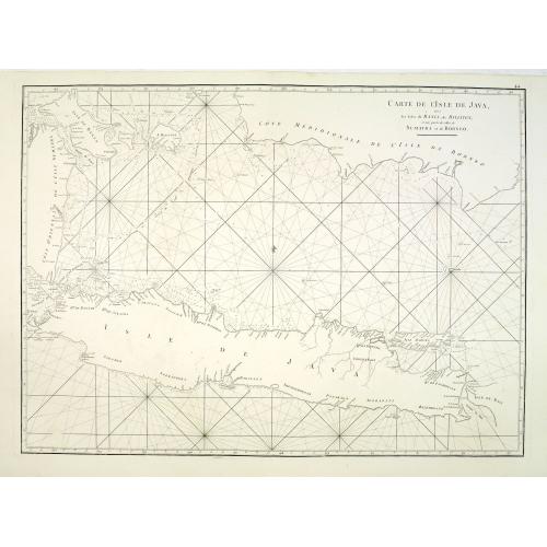 Old map image download for Carte de l'Isle de Java avec les Isles de Banca, de Biliton, et une partie de cellesd de Sumatra et de Bornéo.