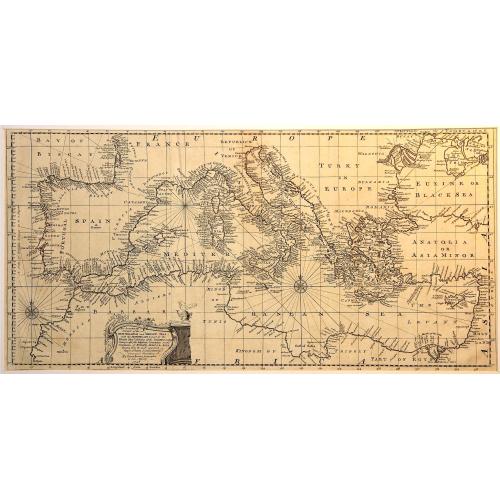 Old map image download for An accurate chart of the Mediterranean and Adriatic Sea. . .