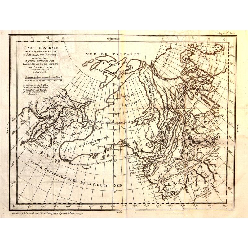 Carte générale des découvertes de l'Amiral de Fonte ..