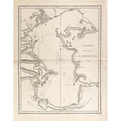 Old map image download for Carte de la Mer Caspienne 1785.