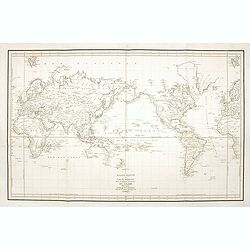 Mappemonde ou carte réduite des parties connues du globe.