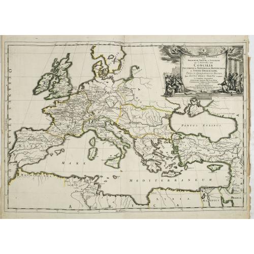 Old map image download for Geographia Synodica, Sive Regionum, Vrbium, et Locorum vbi Celebrata Sunt Concilia Oecumenica, Nationalia, Provincialia et Synodi Dioecesanae