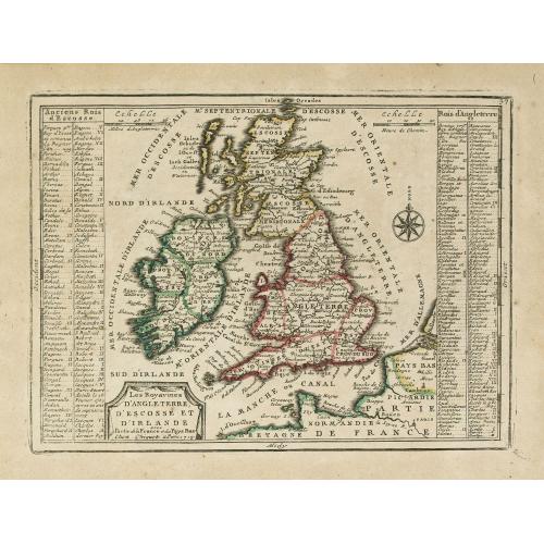 Old map image download for Les Royaumes D'Angleterre, D'Escosse Et D'Irlande. . .