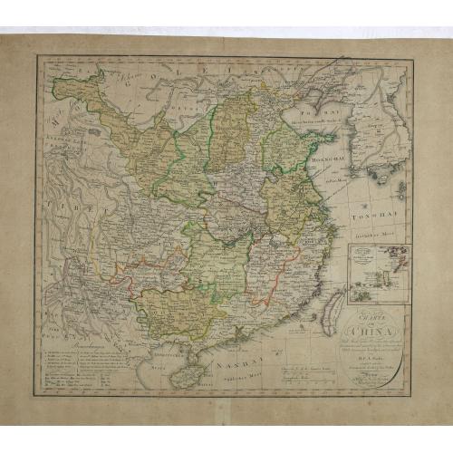 Old map image download for Charte von China nach Murdochischer Projection entworfen. ... Berichtiget, und gezeichnet von H.F.A. Stieler. . .