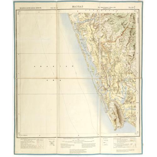 Old map image download for Malabar & South Kanara districts. MADRAS NO 48 P 4