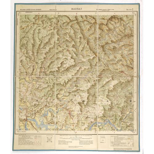 Old map image download for Malabar & South Kanara districts. MADRAS NO 48 P 4