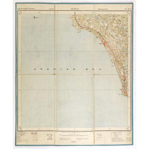 Old map image download for Part of district Malabar. MADRAS NO 49 M11.