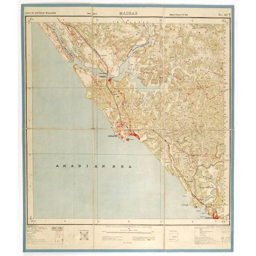 Old map image download for Part of district Malabar. MADRAS NO 49 M5.