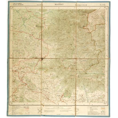 Old map image download for Part of district Malabar and Nilgiris. MADRAS NO 58 A8.