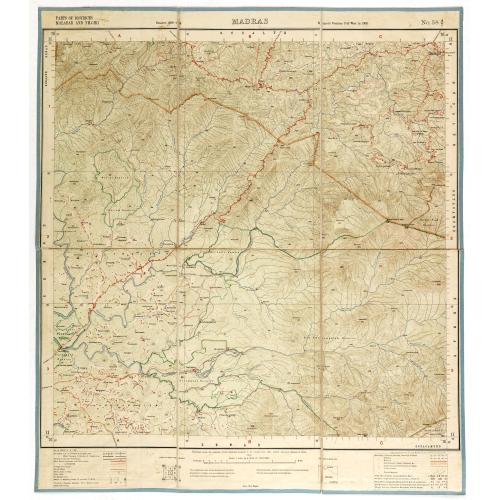 Old map image download for Part of district Malabar and Nilgiris. MADRAS NO 58 A7.