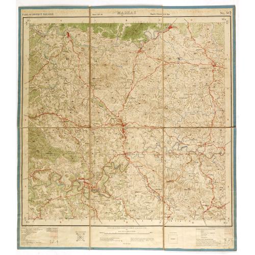 Old map image download for Part of district Malabar. MADRAS NO 58 A4.