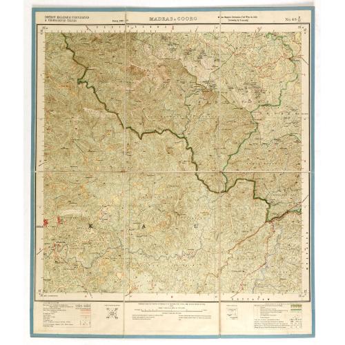 Old map image download for District Malabar & Padinalknad & Yedenalknad Tâluks. MADRAS & COORG NO 48 P12.