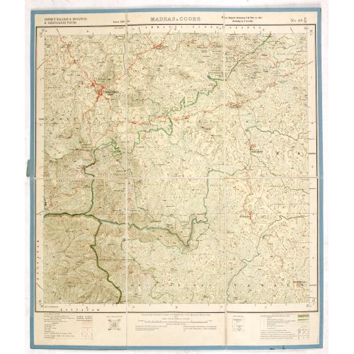 Old map image download for District Malabar &Kiggatnäd & Yedenalknad Tâluks. MADRAS & COORG NO 48 P16.