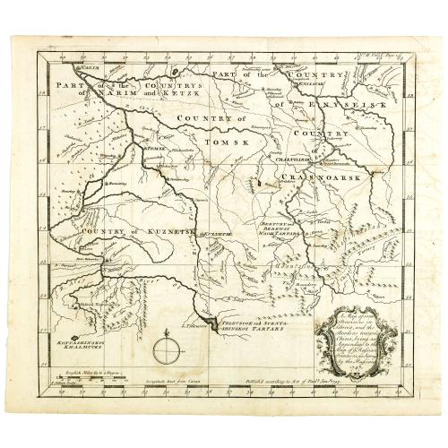 Old map image download for A map of some Provinces in Siberia, and the Borders toward China. . .