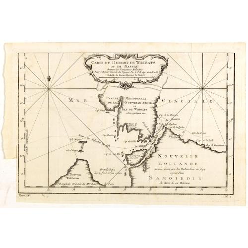 Old map image download for Carte Du Detroit de Waeigats ou De Nassau...