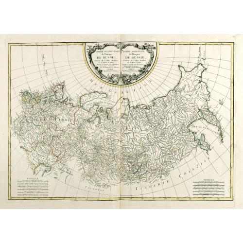 Old map image download for Partie Occidentale de l'Empire de Russie. . . / Partie Orientale de l'Empire de Russie. .