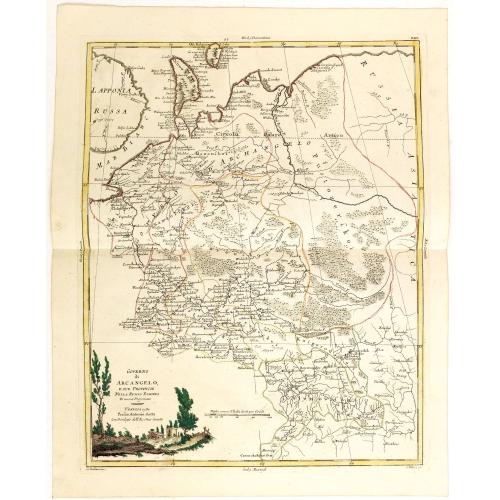 Old map image download for Governo di Arcangelo, e sue Provincie Nella Russia Europea . . .