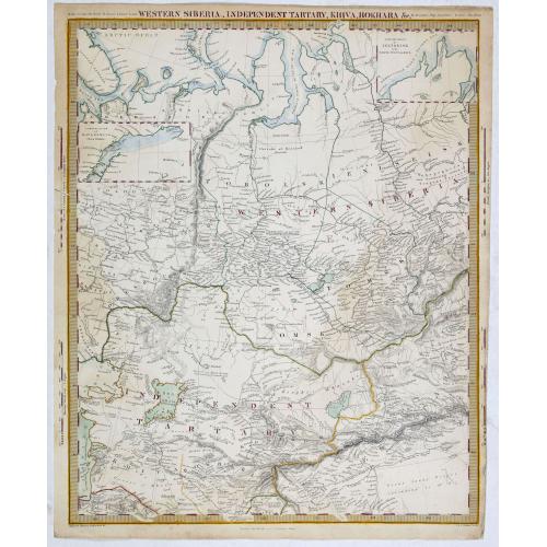 Old map image download for Western siberia, independent tartary, khiva, bokhara.....