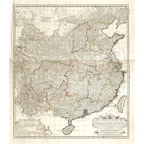 Old map image download for Carte Generale de la Chine Dressée sur les Cartes Particulieres Que l' Empereur Chang-Hi a fait lever sur les lieux..