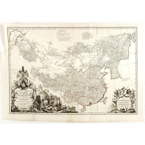 Old map image download for Carte la plus generale et qui comprend la Chine, la Tartarie chinoise et le Thibet. . .