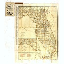 Rand Mc.Nally indexed pocket map Tourits' and Shipper' Guide of Florida. . .