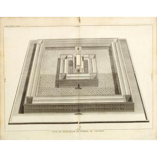 Old map image download for Veuë, et évélation du temple de Salomon.