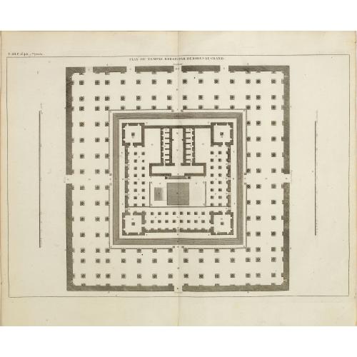 Old map image download for Plan du temple rebati par herodes le grand.