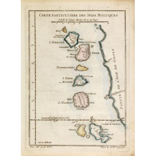 Old map image download for Carte Particuliere Des Isles Moluques. . .