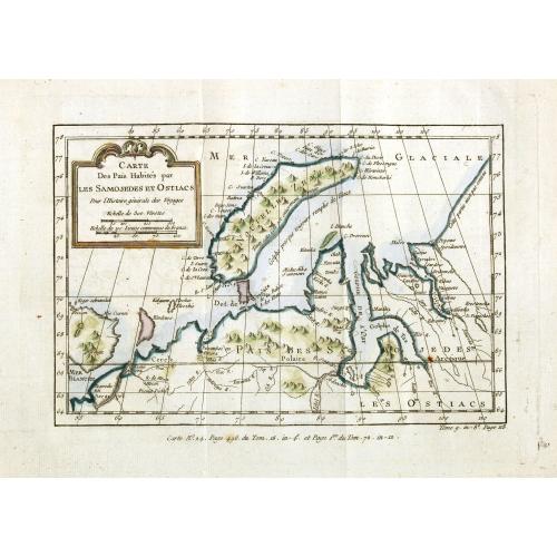 Old map image download for Carte des Païs Habités par les Samojedes et Ostiacs.