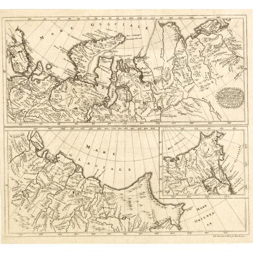 Old map image download for Sibirie maxime Septentrionalis pars a Nova Semlja in oceanum orientalem . . .