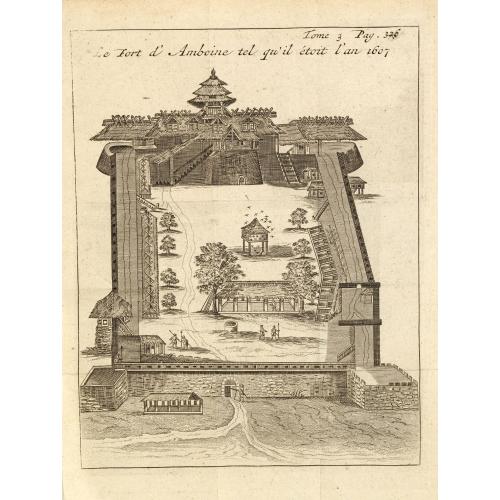 Old map image download for Le fort d'Amboine tel qu'il était en l'an 1607.