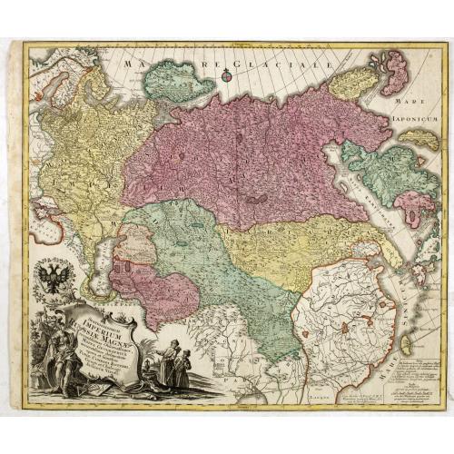 Old map image download for Spatiosissimum Imperium Russiae Magnae juxta recentissimas Observationes Mappa Geographica . . .