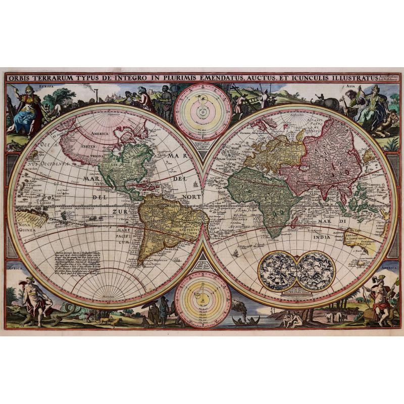 Orbis Terrarum Typus De Integro In Plurimis. . . - Old map by VISSCHER ...