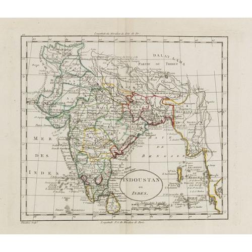 Old map image download for Indoustan ou Inde.