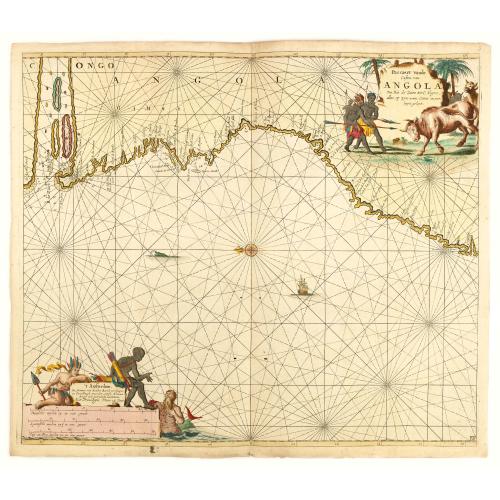 Old map image download for Pas caert vande cuften van Angola van Rio de Zaire...