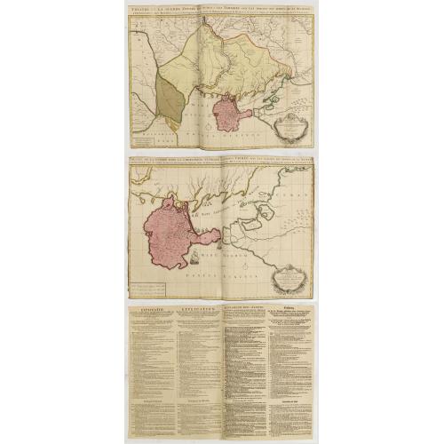 Old map image download for [2 maps and one text sheet] Theatrum Belli A° MDCCXXXVII. . . / Verus Chersonesi Tauricae Seu Crimea Conspectus adjacentium item Regionem itinerisq ab Exercitu Ruthemo Ao MDCCXXXVI et MDCCXXXVII adversus Tattaros Susceptis . . .